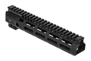 Midwest Industries 9.25 combat rail features a black anodized finish
